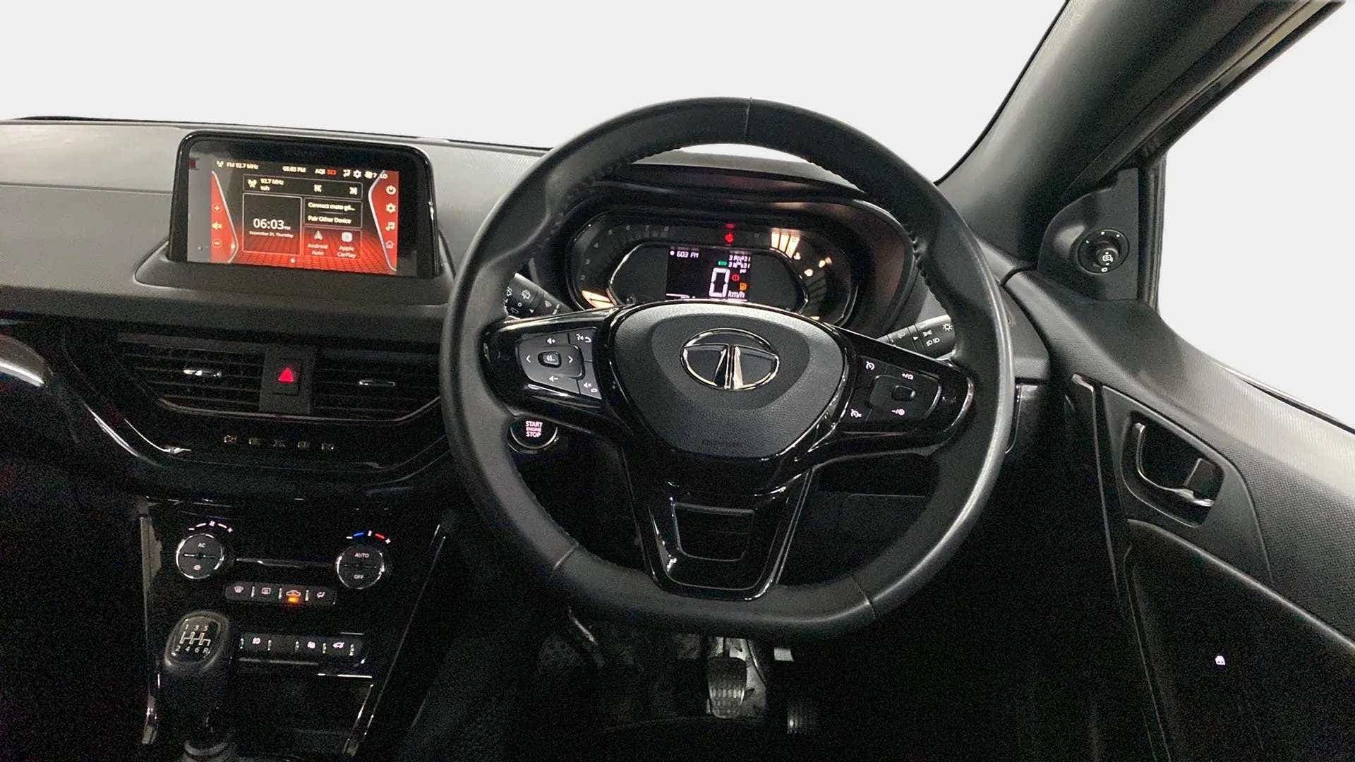 Dashboard and steering wheel of a Tata Nexon 2017-2023