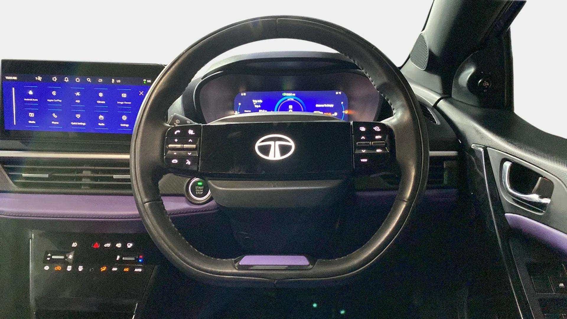 Dashboard and steering wheel of a Tata Nexon 2017-2023