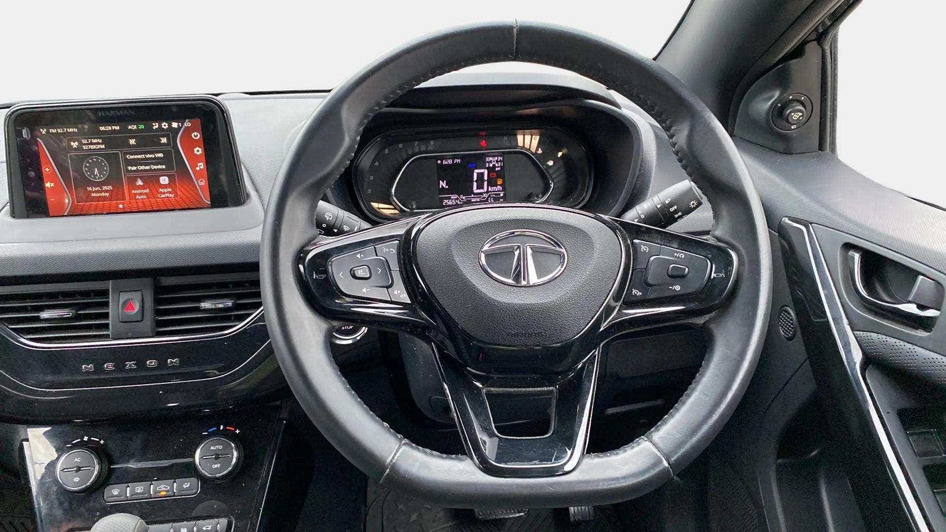 Interior dashboard view of a Tata Nexon 2017-2023
