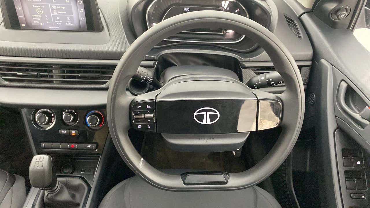 Interior dashboard view of a Tata Nexon