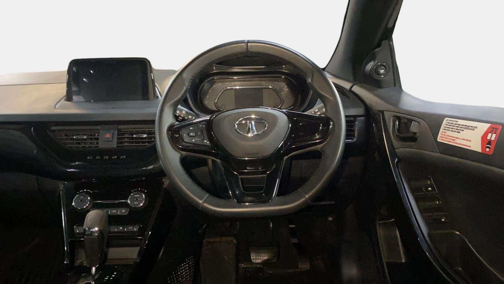 Dashboard and steering wheel of a Tata Nexon 2017-2023