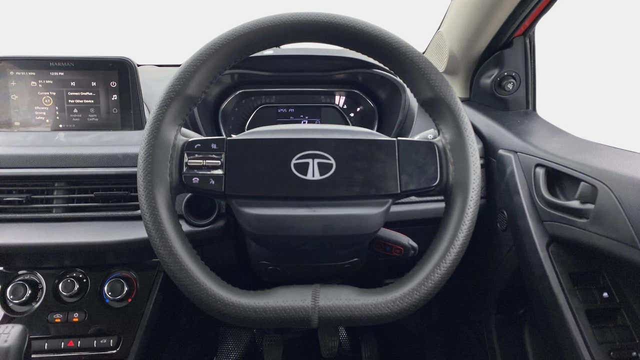 Steering wheel and dashboard of a Tata Nexon