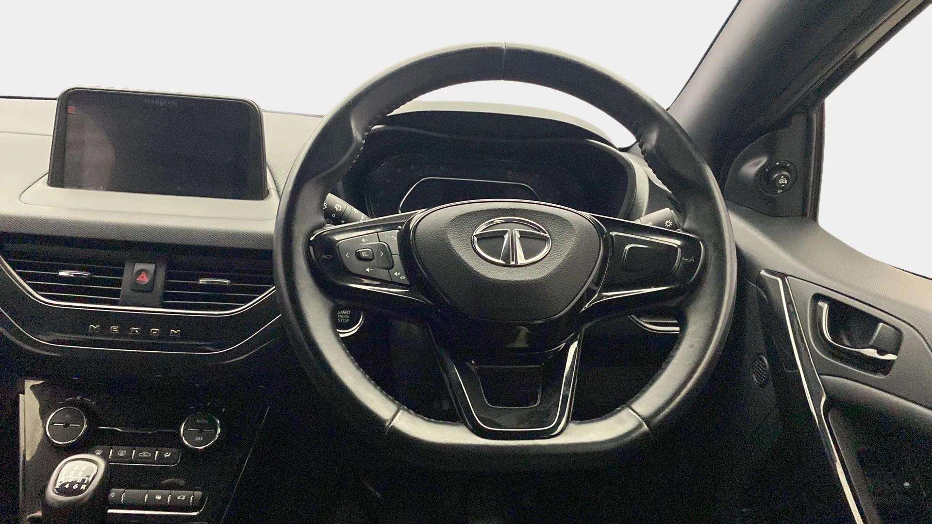 Dashboard and steering wheel of a Tata Nexon 2017-2023