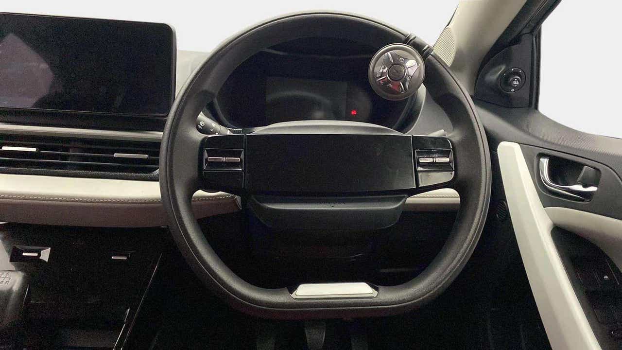 Steering wheel and dashboard of a Tata Nexon