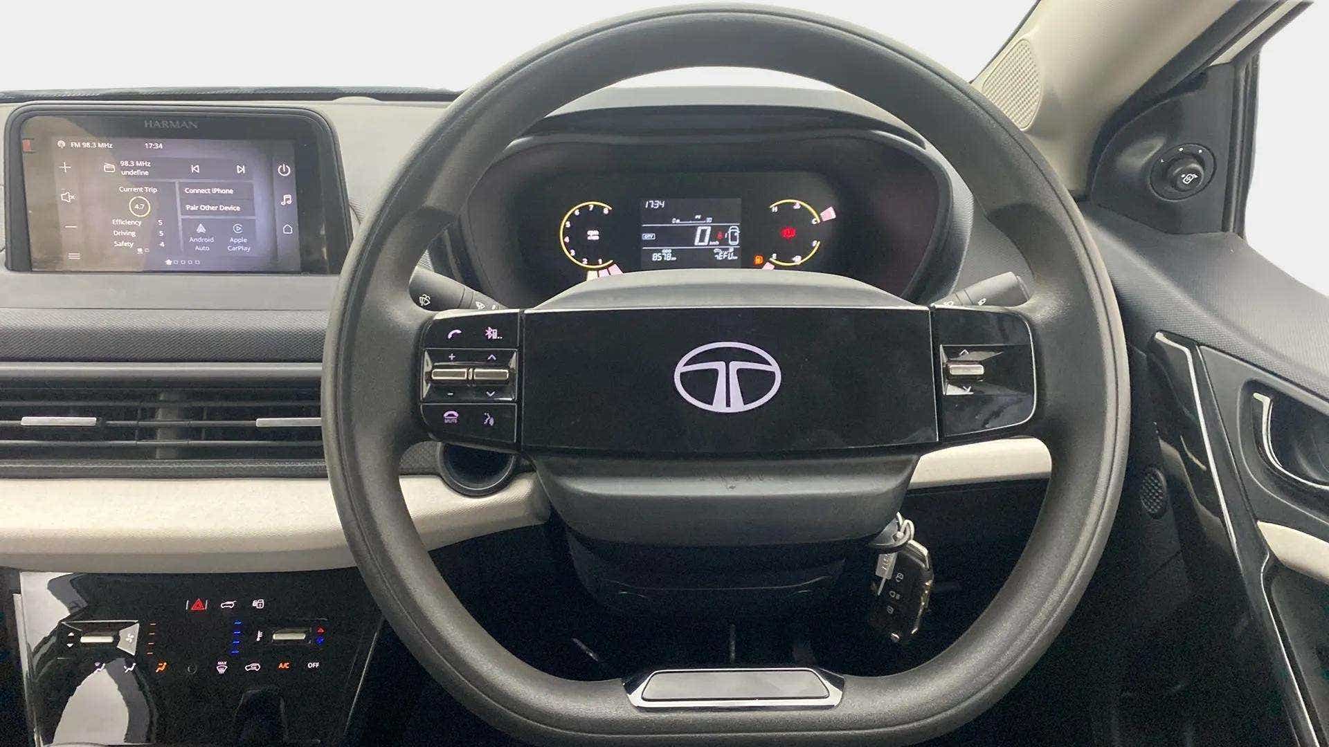 Interior dashboard view of a Tata Nexon 2017-2023