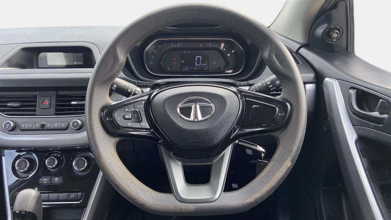 Steering wheel and dashboard of a Tata Nexon 2017-2023