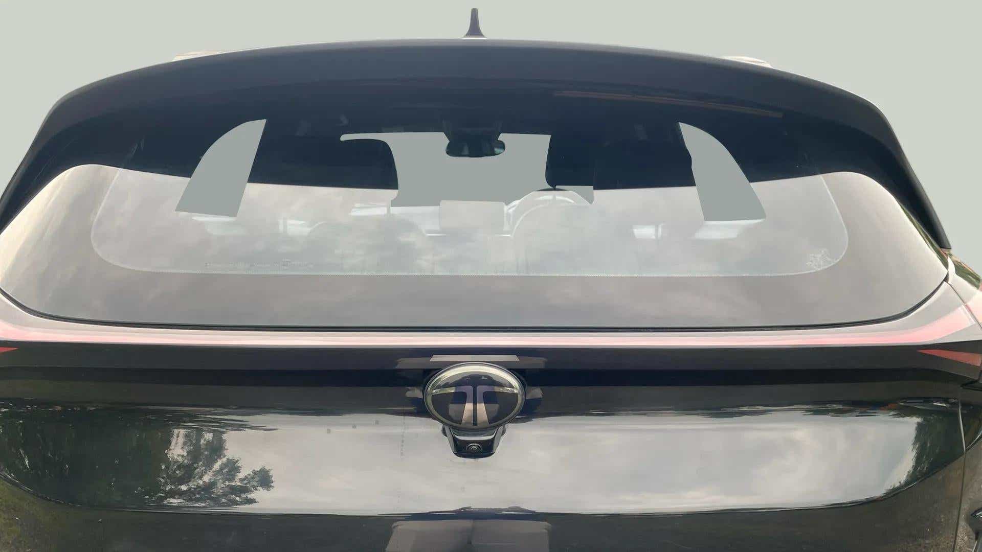 Rear view of a Tata Nexon