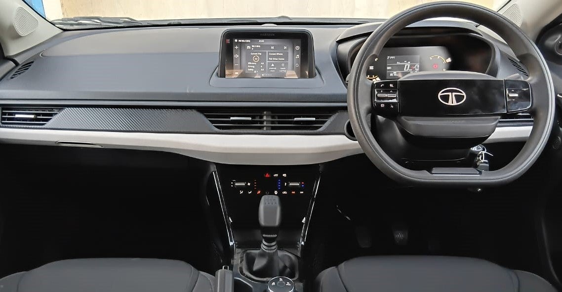 Dashboard interior view of a Tata Nexon 2017-2023