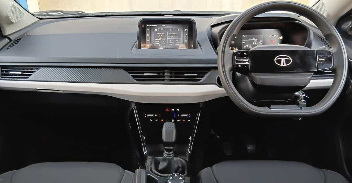 Dashboard interior view of a Tata Nexon 2017-2023