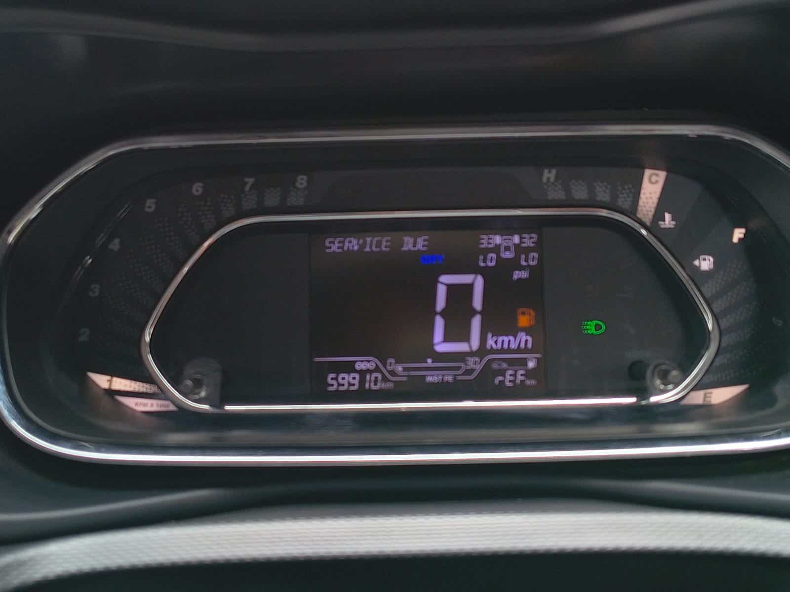Instrument cluster of a Tata Nexon 2017-2023