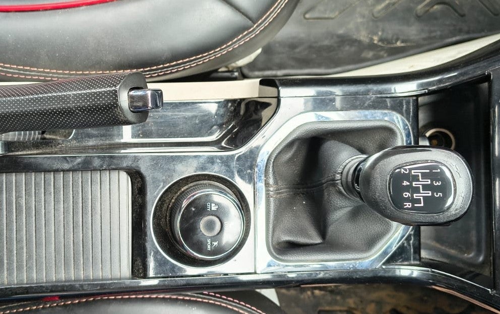 Gear shifter and center console of a Tata Nexon 2017-2023
