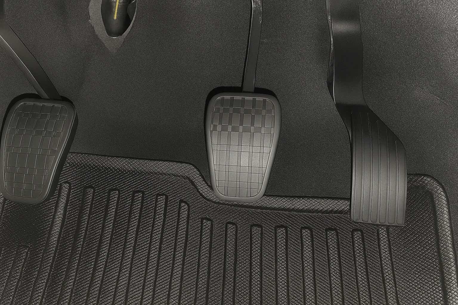 Close-up of the pedal area of a Tata Nexon 2017-2023