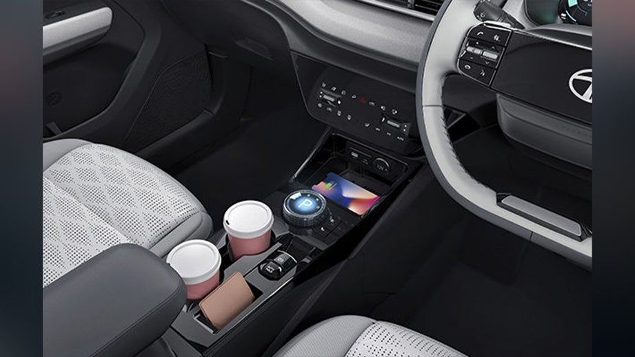 Interior dashboard and center console of Tata Punch EV Facelift