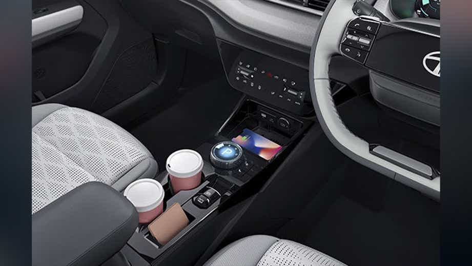 Interior dashboard and center console of Tata Punch EV Facelift