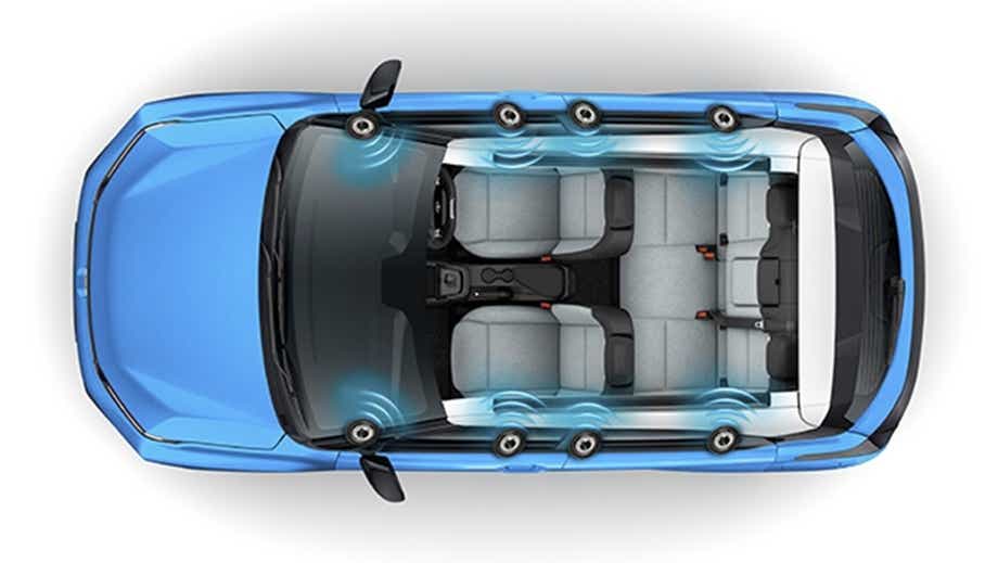 Top view of a black Tata Punch Facelift