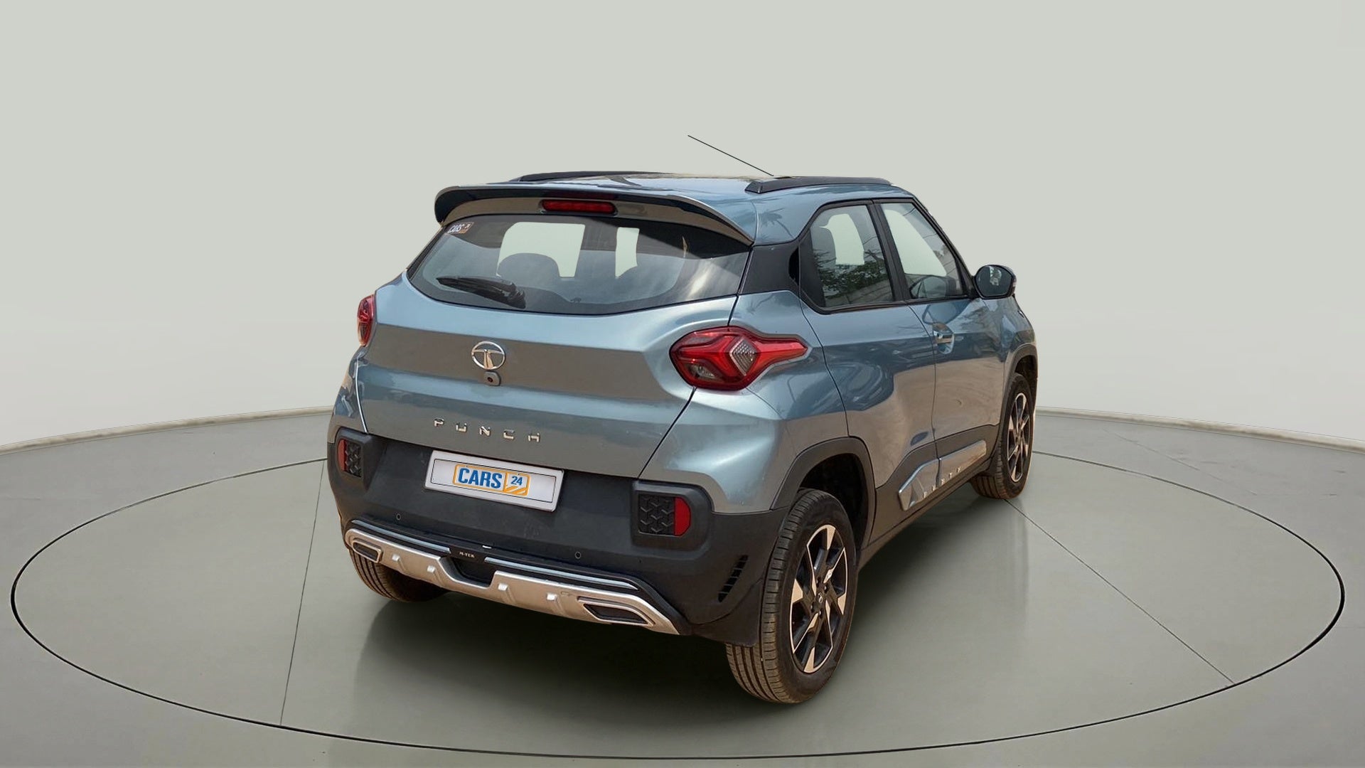 Rear three-quarter of a Tata Punch