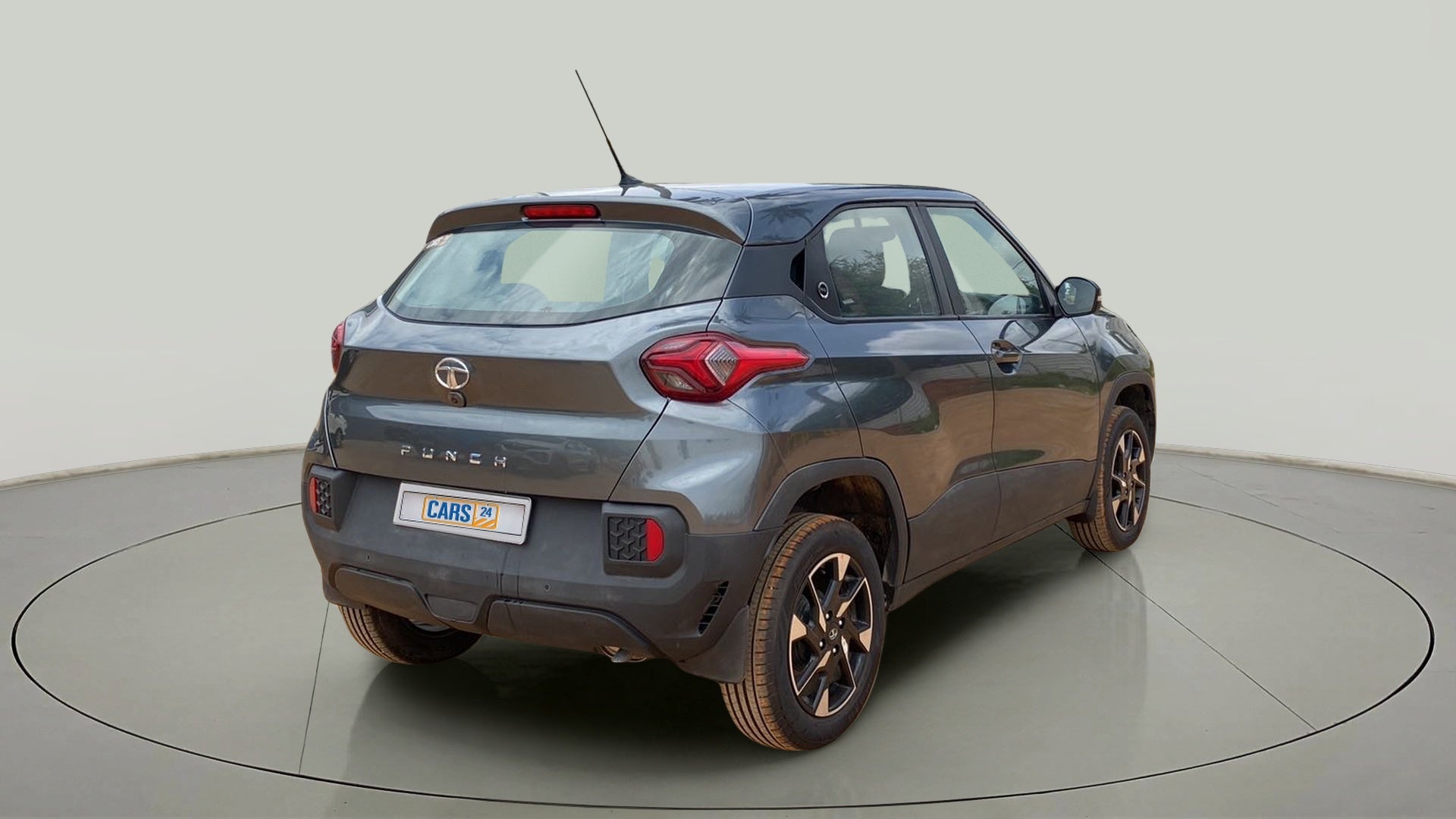 Rear three-quarter view of a Tata Punch