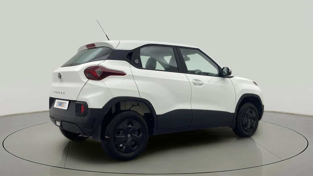 Rear three-quarter of a Orcus White Tata Punch
