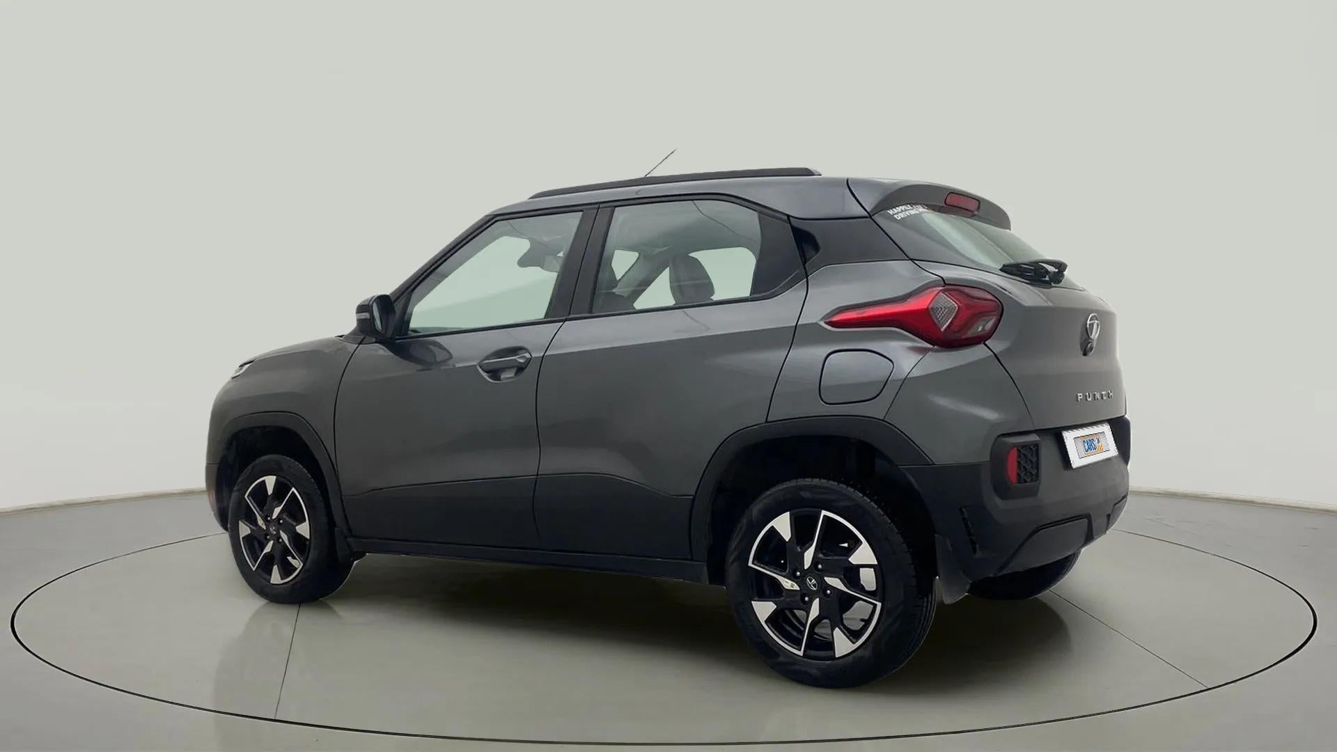 Rear three-quarter of a Tata Punch