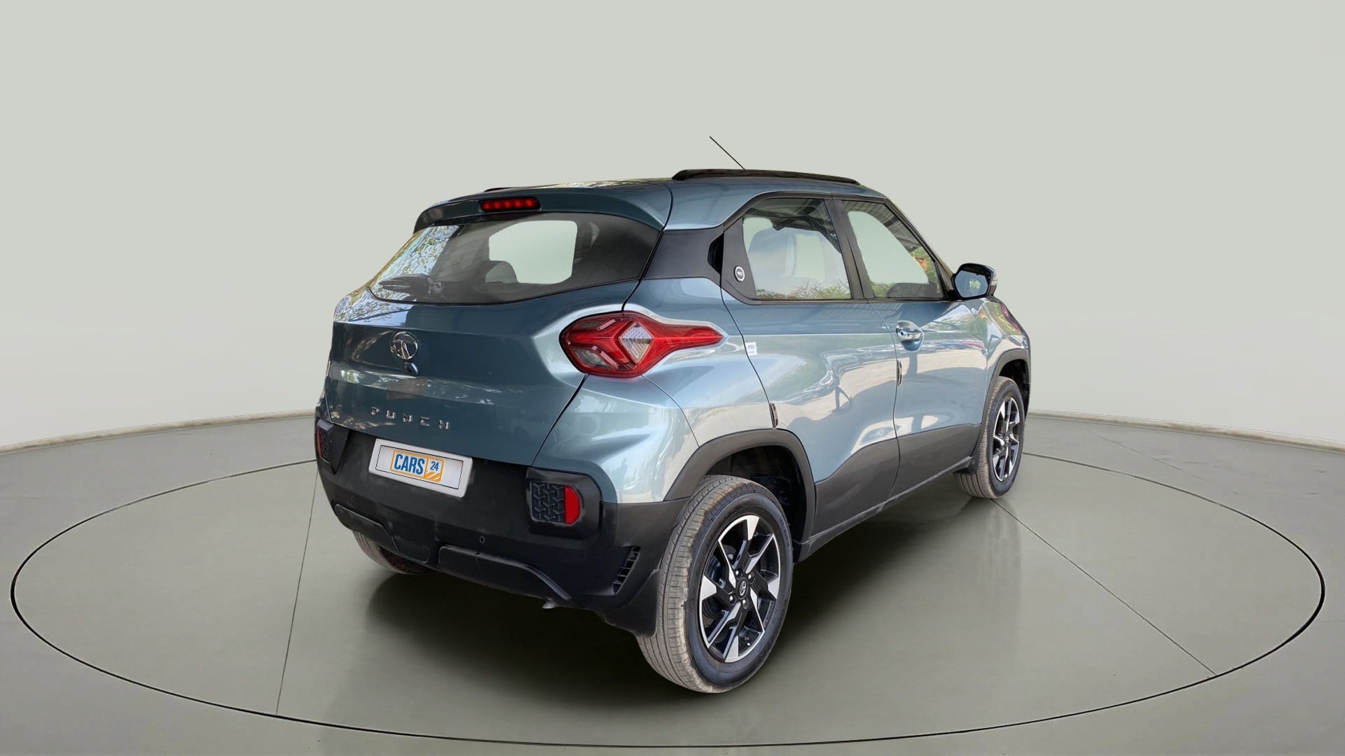 Rear three-quarter view of a Tata Punch