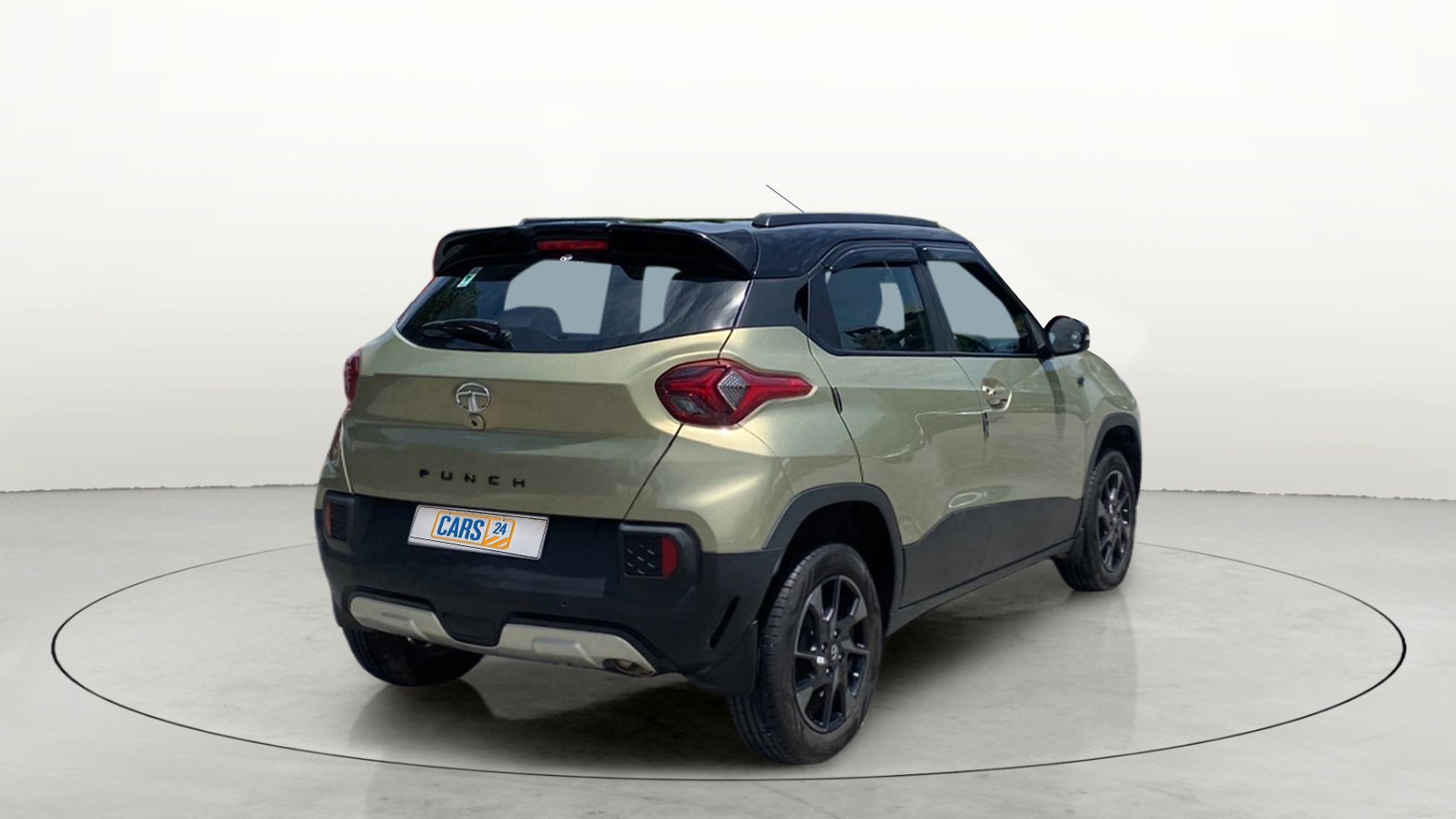 Rear three-quarter view of a Tata Punch