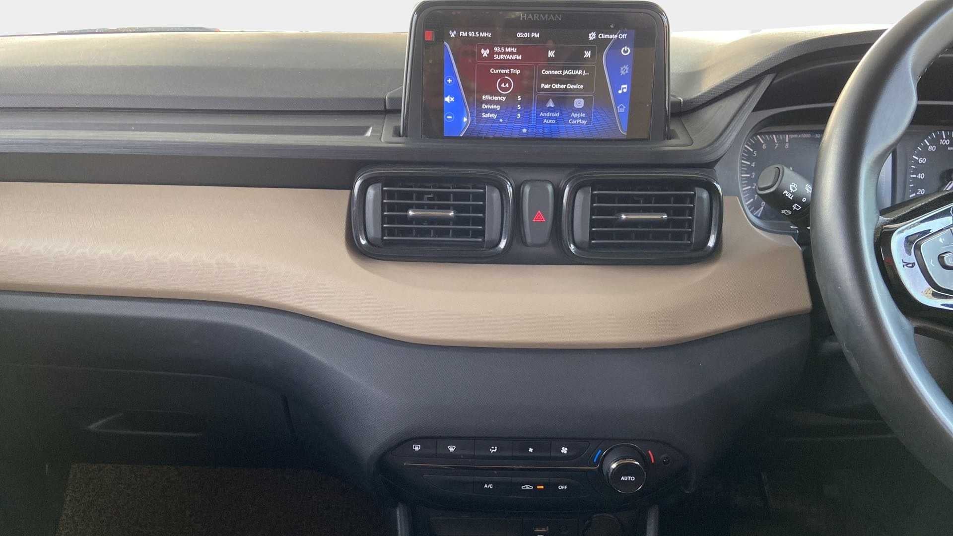Dashboard and infotainment display of a Tata Punch