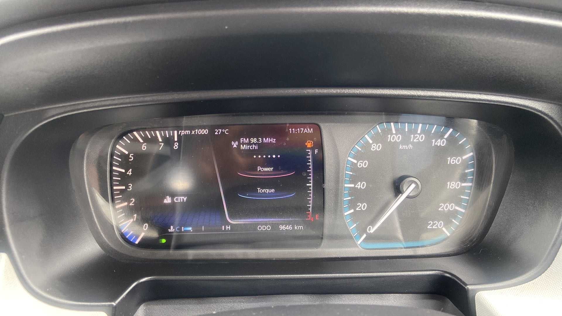 Instrument cluster of a Tata Punch