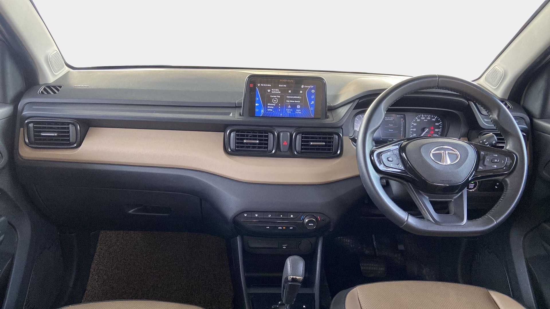 Dashboard and steering view of a Tata Punch