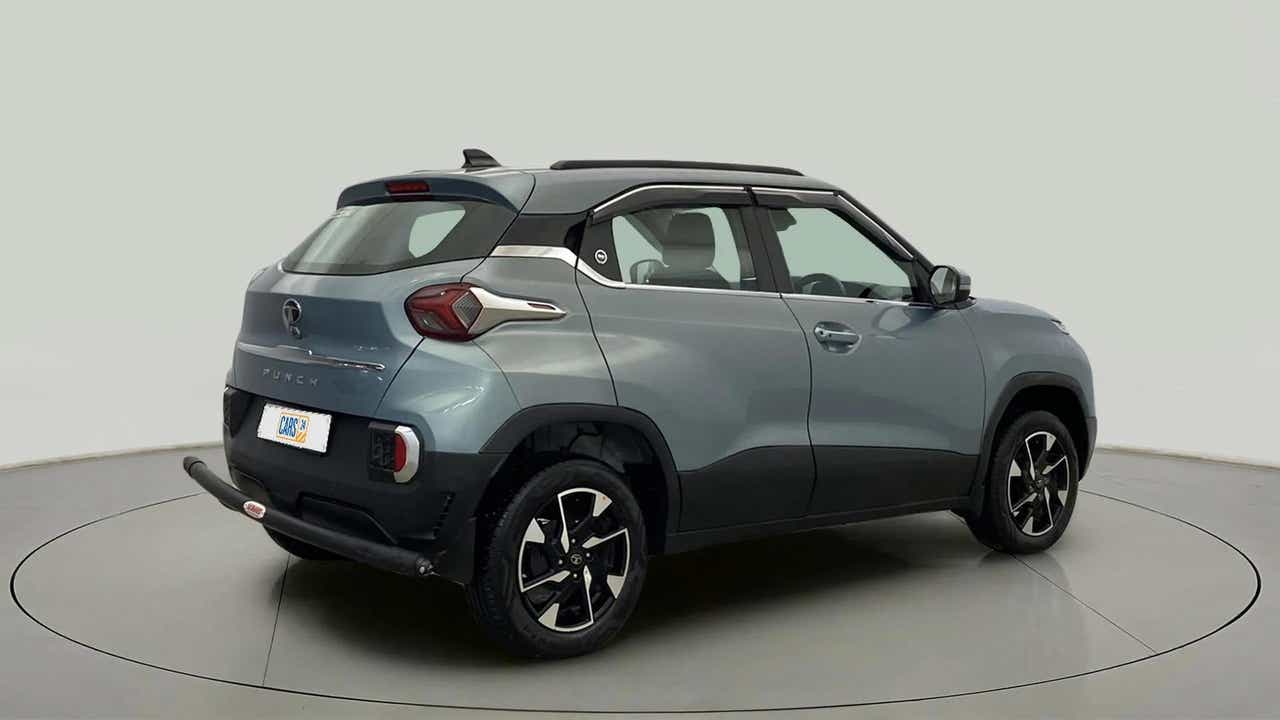 Rear three-quarter view of a Tata Punch