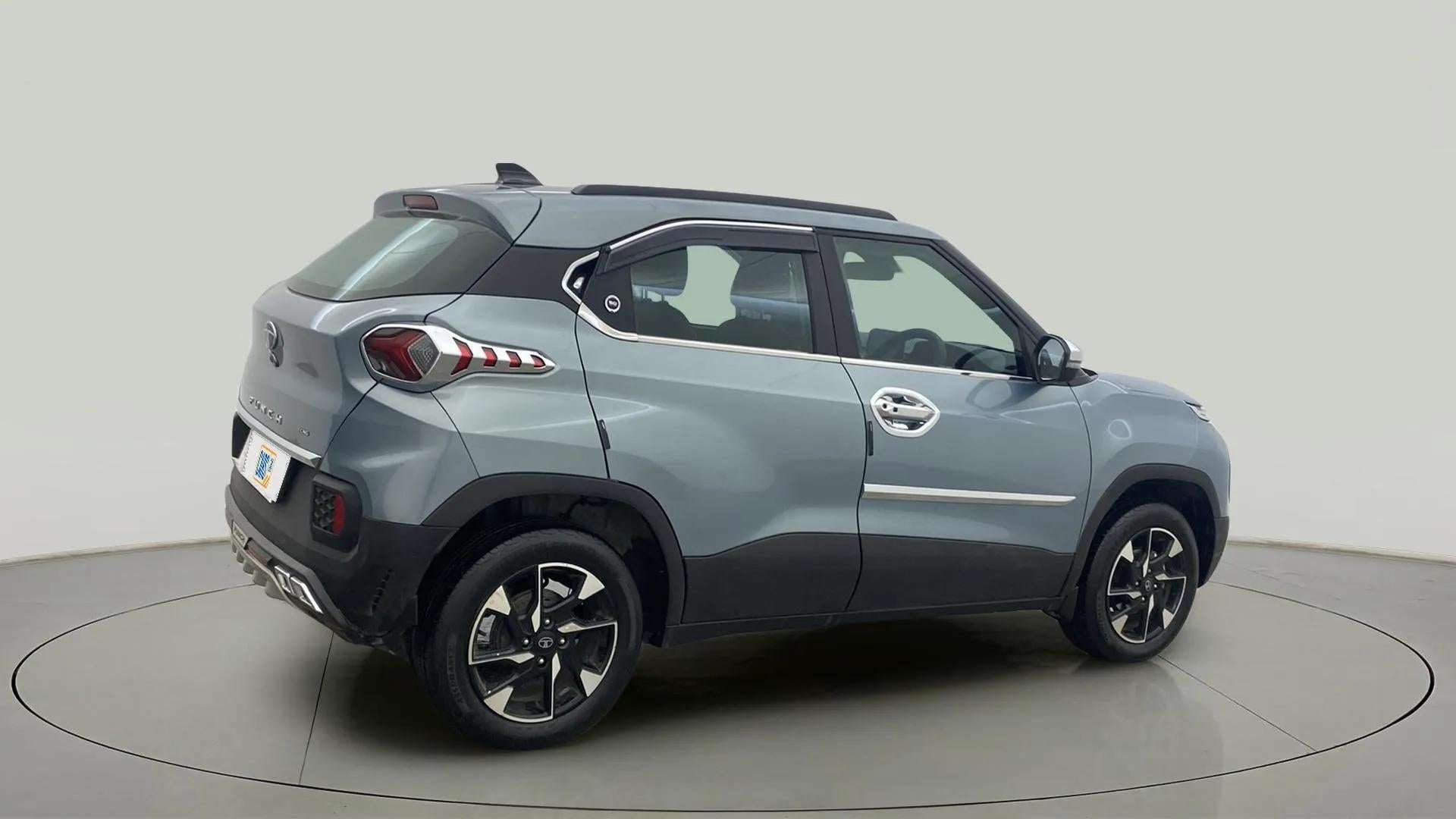 Rear three-quarter of a Tata Punch