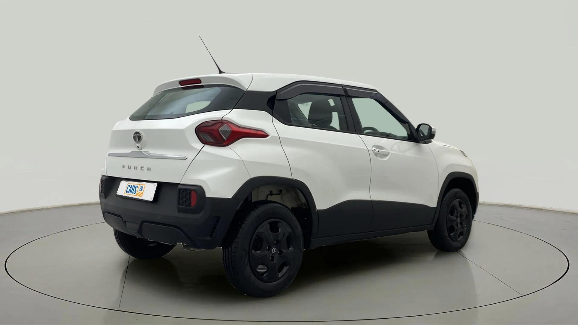 Rear three-quarter of a Orcus White Tata Punch