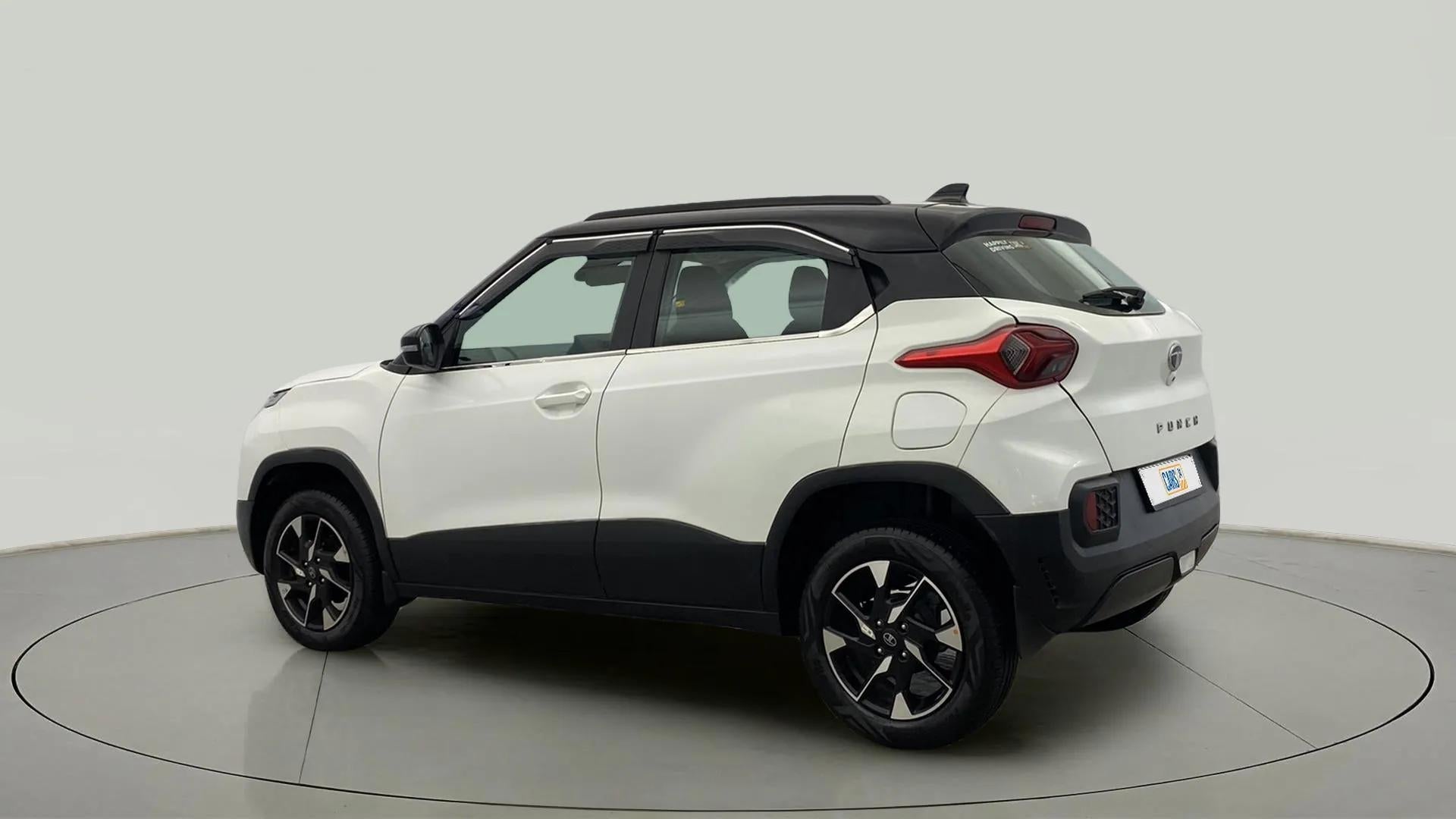 Rear three-quarter of a Orcus White Tata Punch