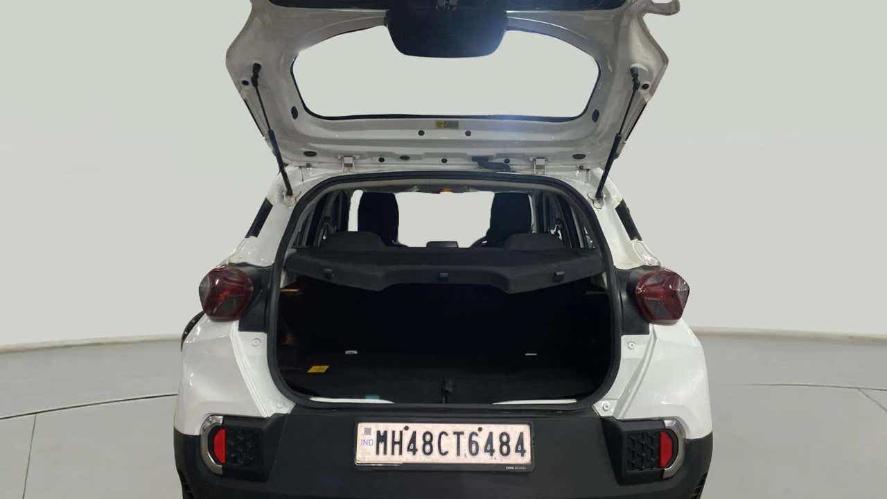 Open boot view of a Orcus White Tata Punch