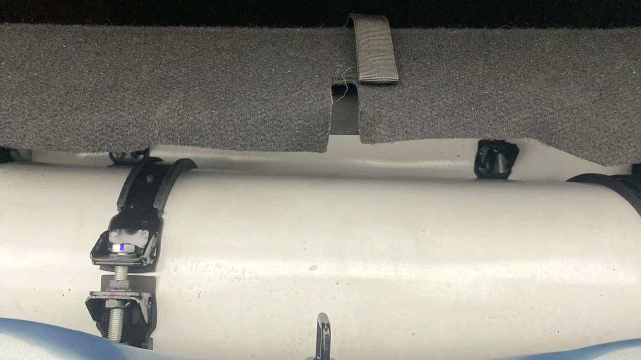Close-up of the interior rear section of a Tata Punch