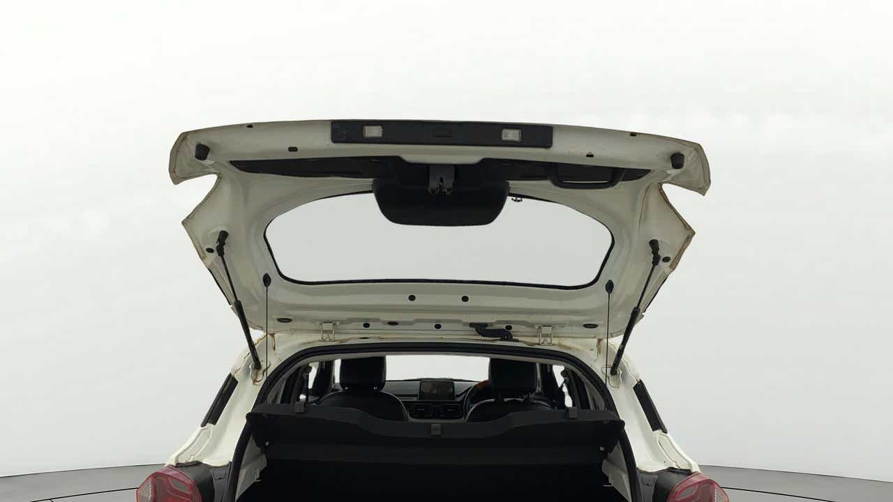 Boot open view of a Orcus White Tata Punch