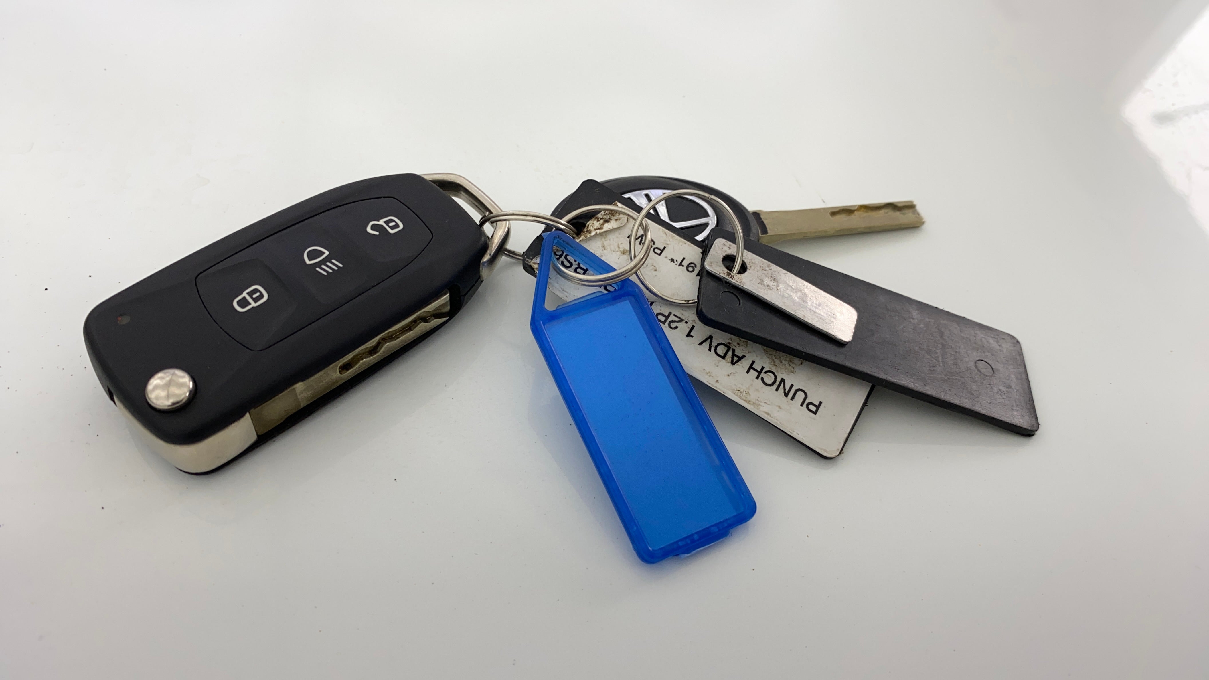 Full-car view of a Tata Punch key set