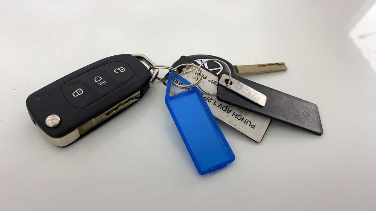 Full-car view of a Tata Punch key set