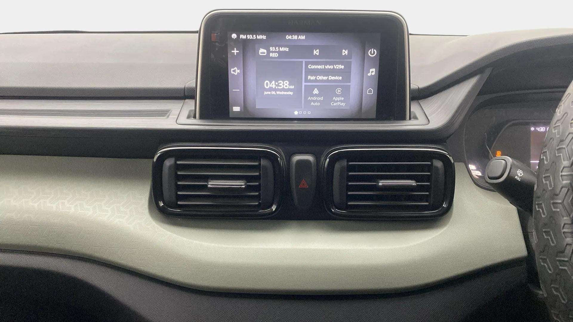 Dashboard infotainment system of a Tata Punch