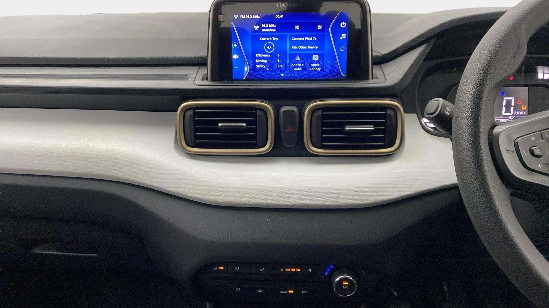 Dashboard and infotainment screen of a Tata Punch