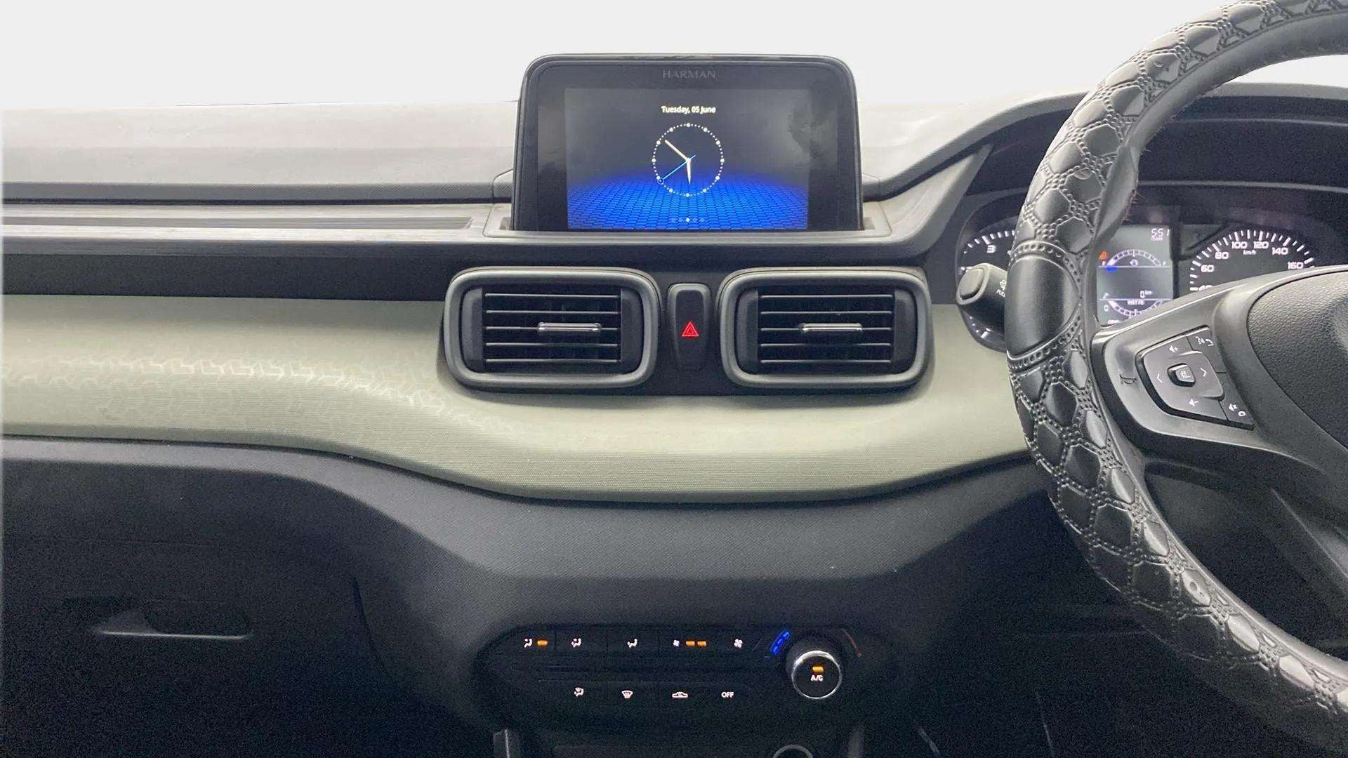 Dashboard and infotainment system of a Tata Punch