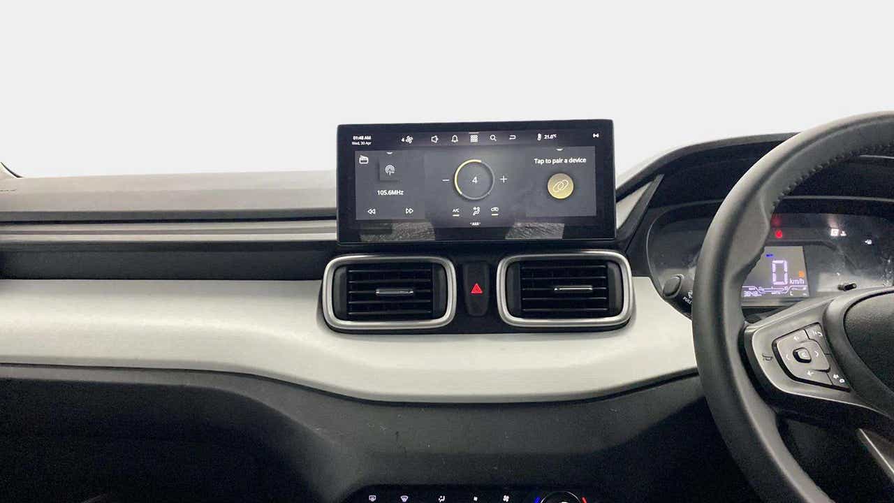 Dashboard and infotainment display of a Tata Punch