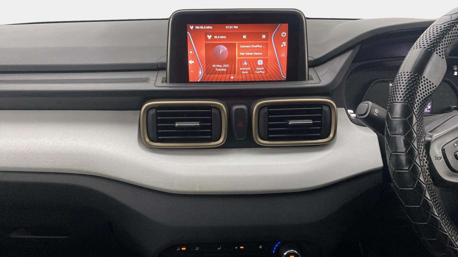 Dashboard and infotainment display of a Tata Punch