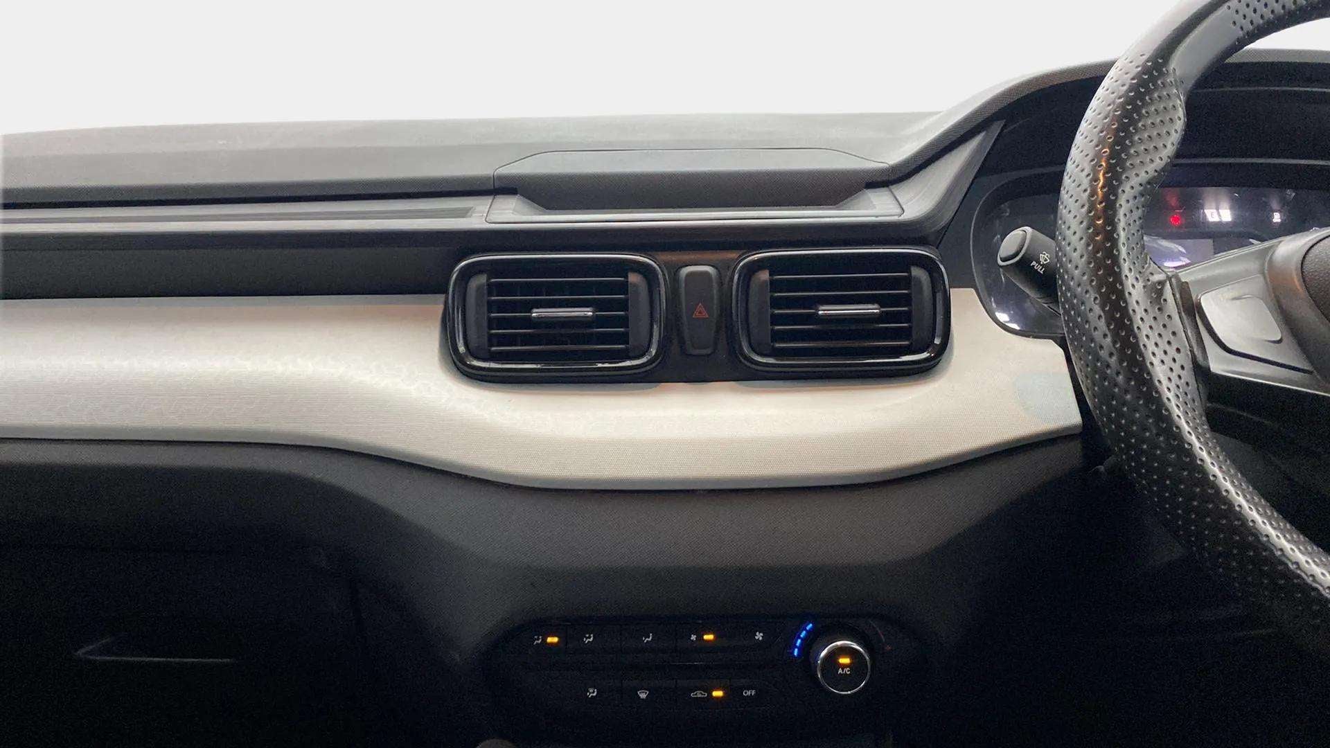 Dashboard and center air vents of a Tata Punch