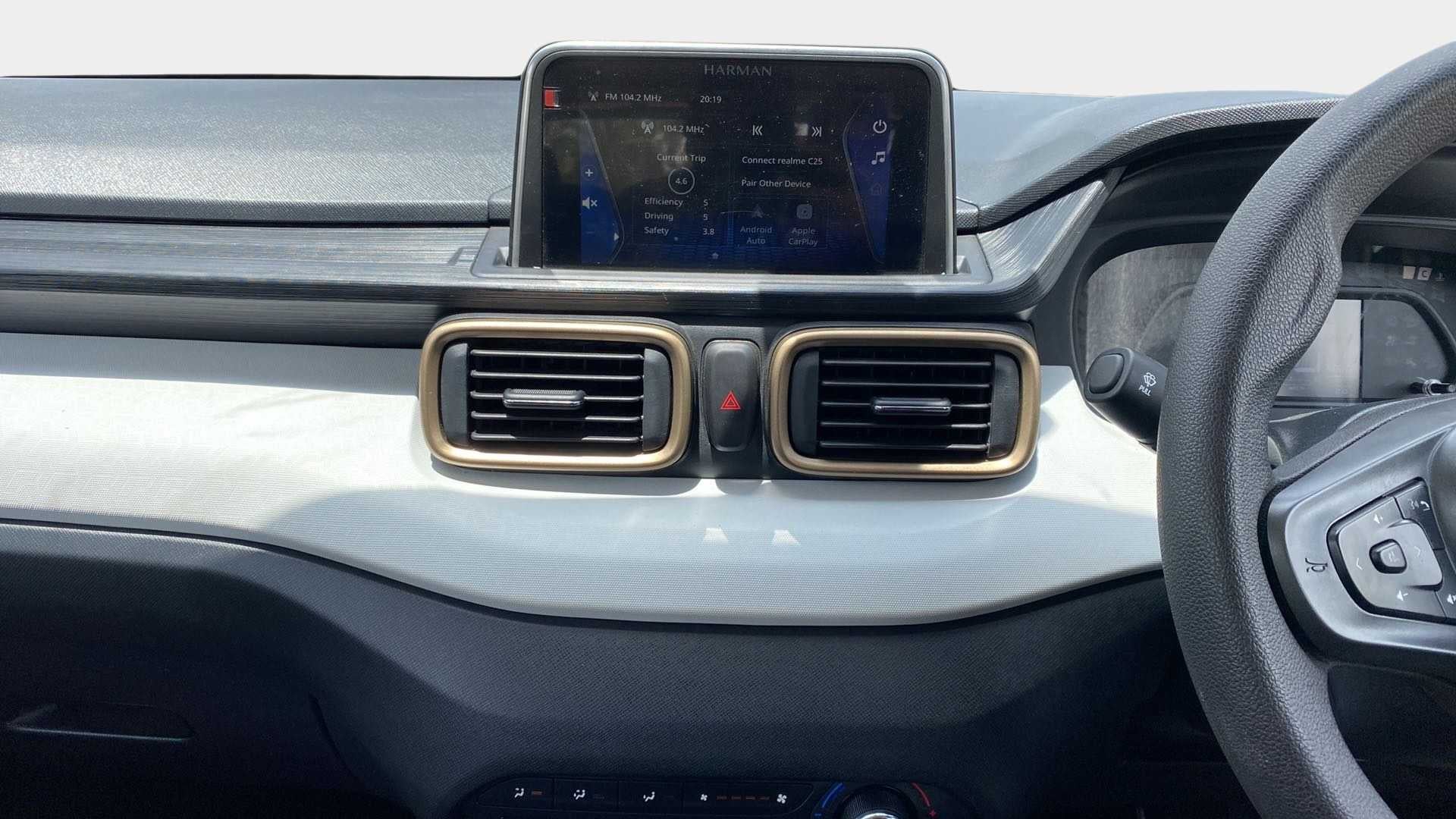 Dashboard view of a Tata Punch