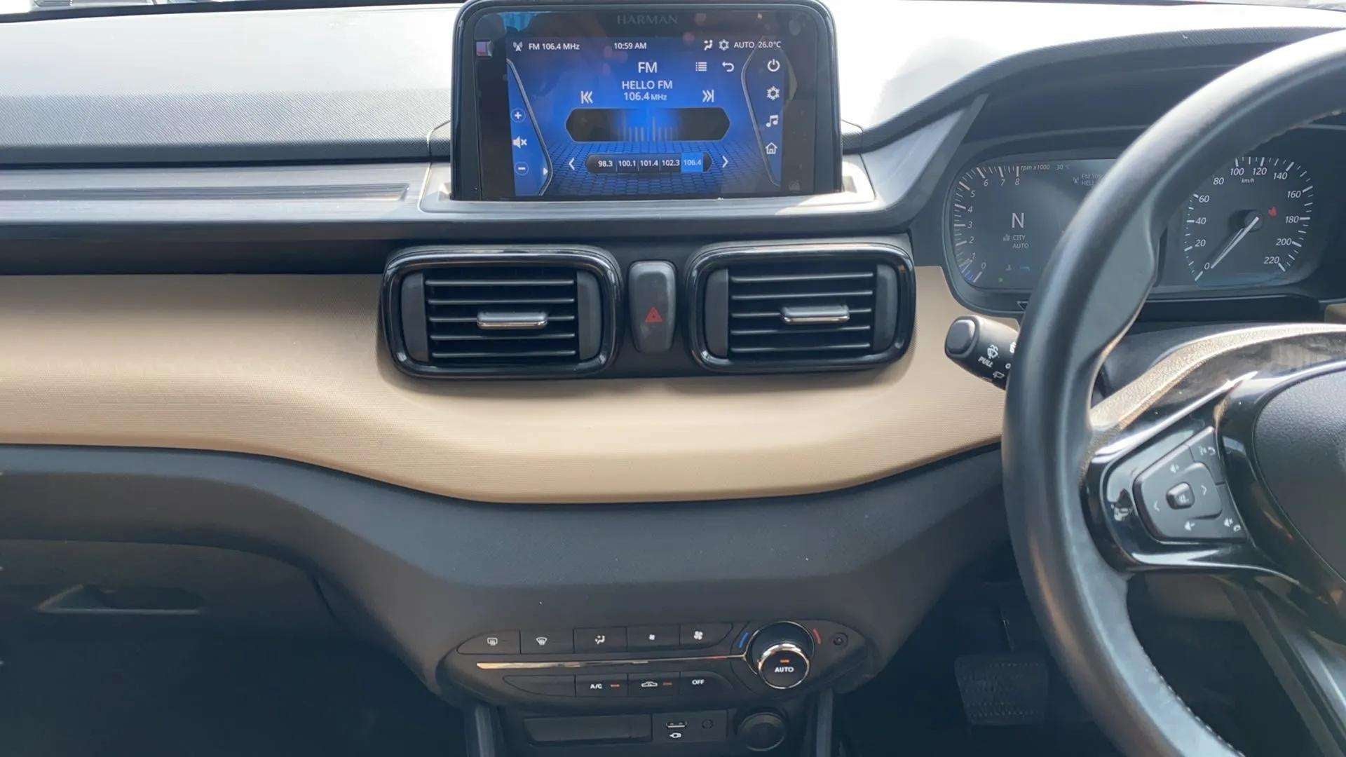 Interior dashboard of a Tata Punch