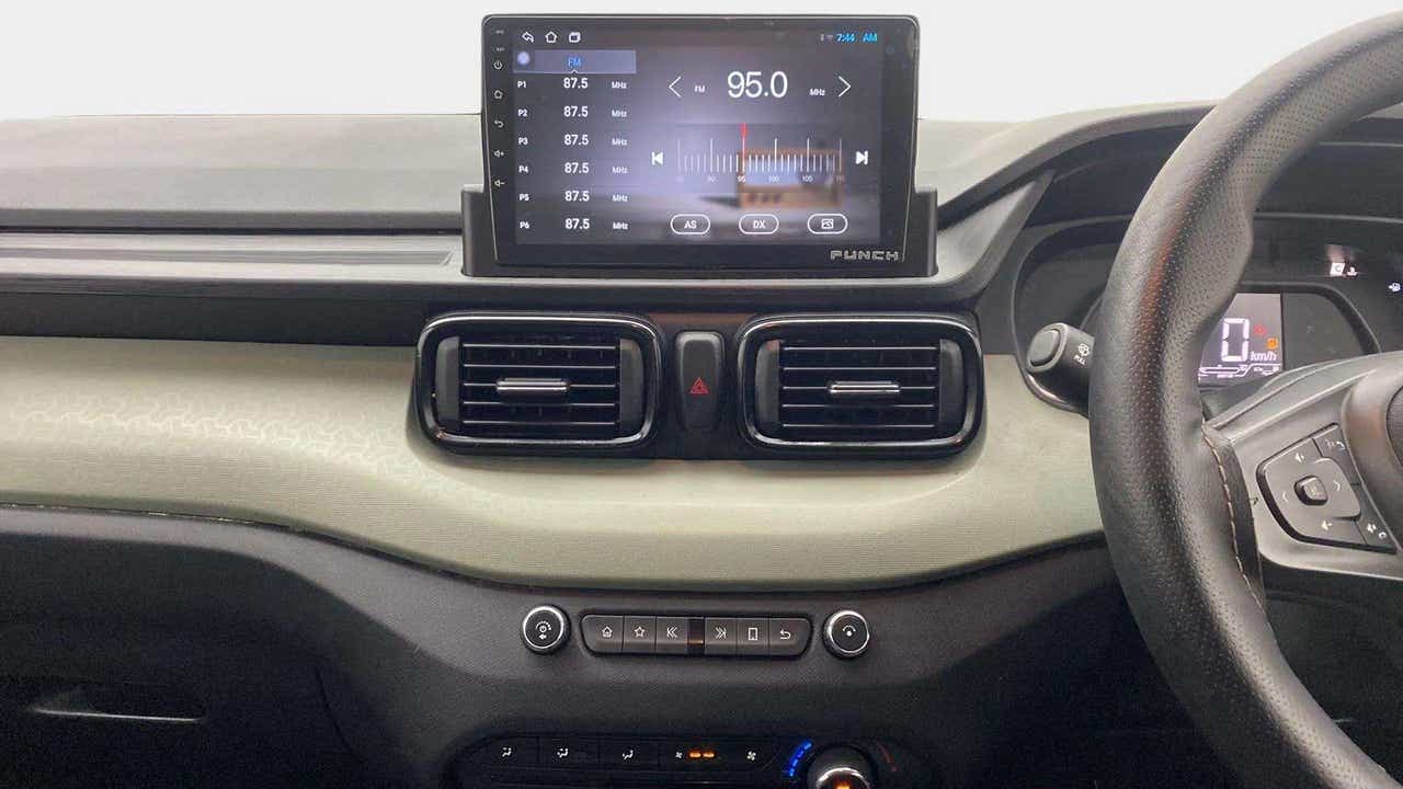 Dashboard and infotainment screen of a Tata Punch