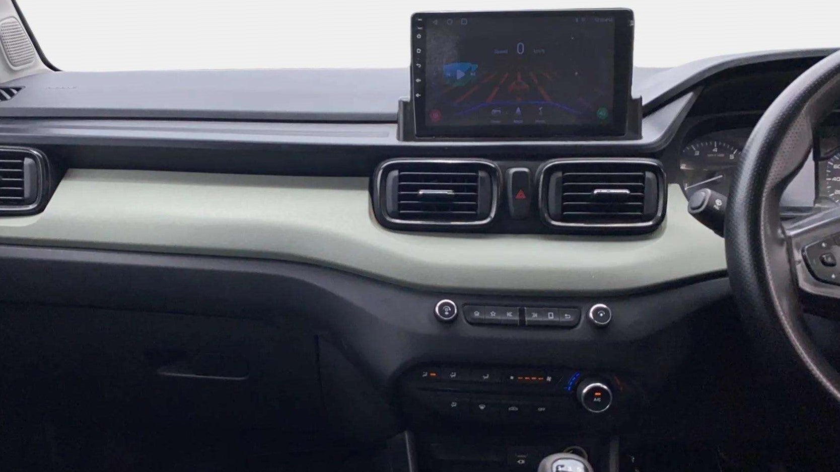 Interior dashboard view of a Tata Punch