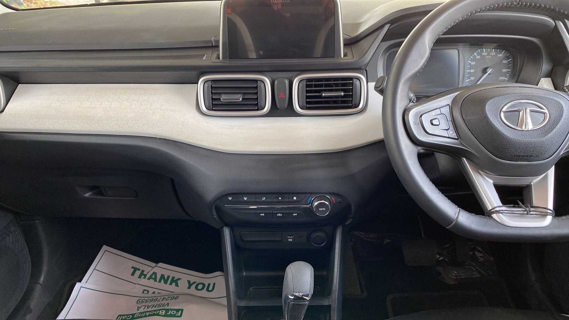 Dashboard view of a Tata Punch interior