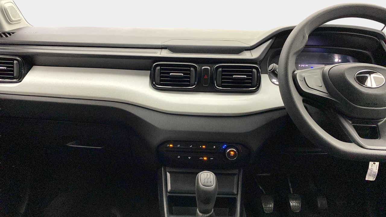 Dashboard and steering wheel of a Tata Punch