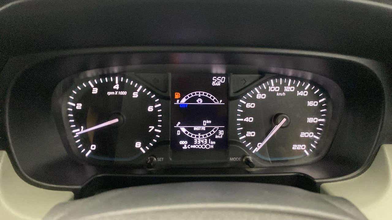 Instrument cluster of a Tata Punch